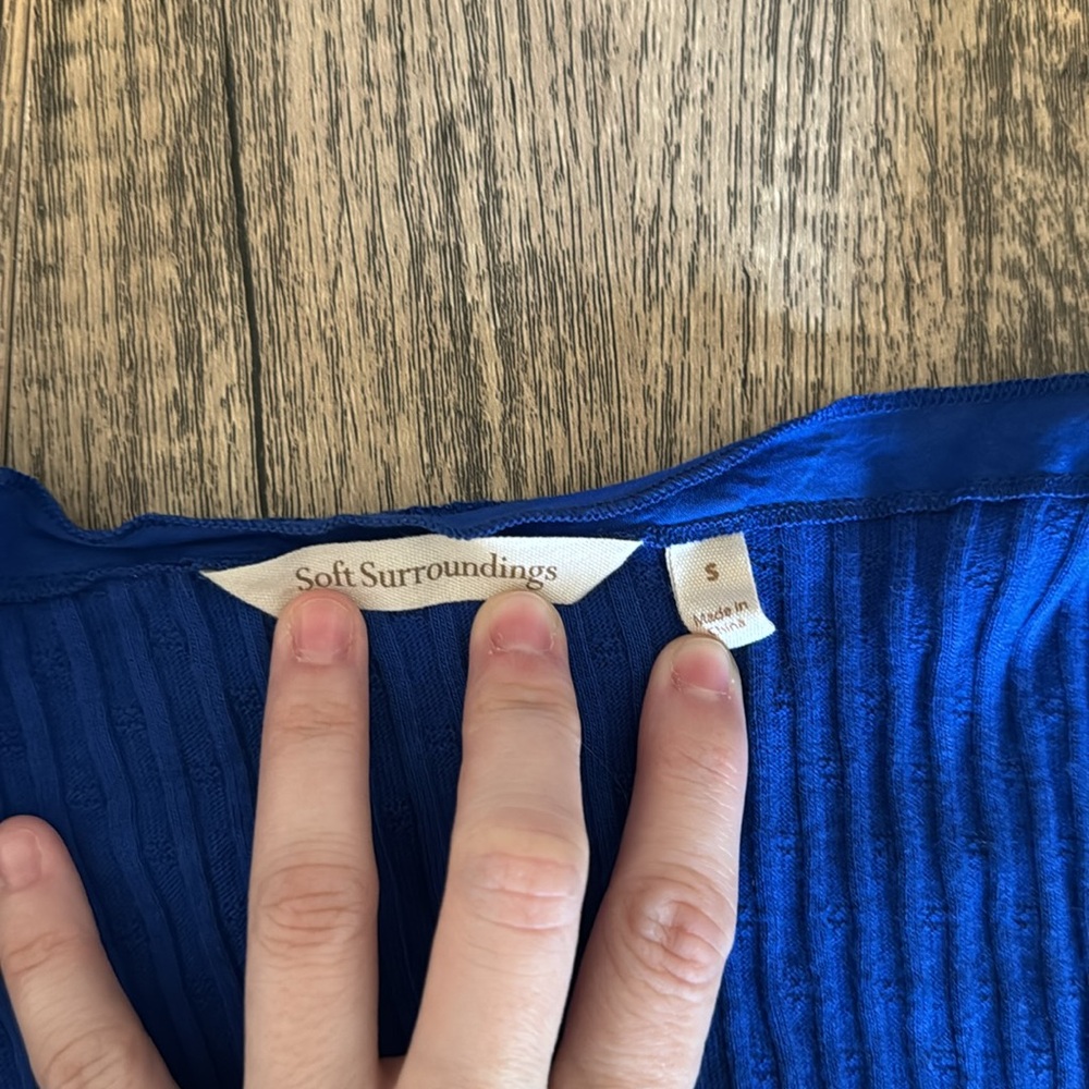 Soft Surroundings Blue Tank Top - Picture 2 of 4